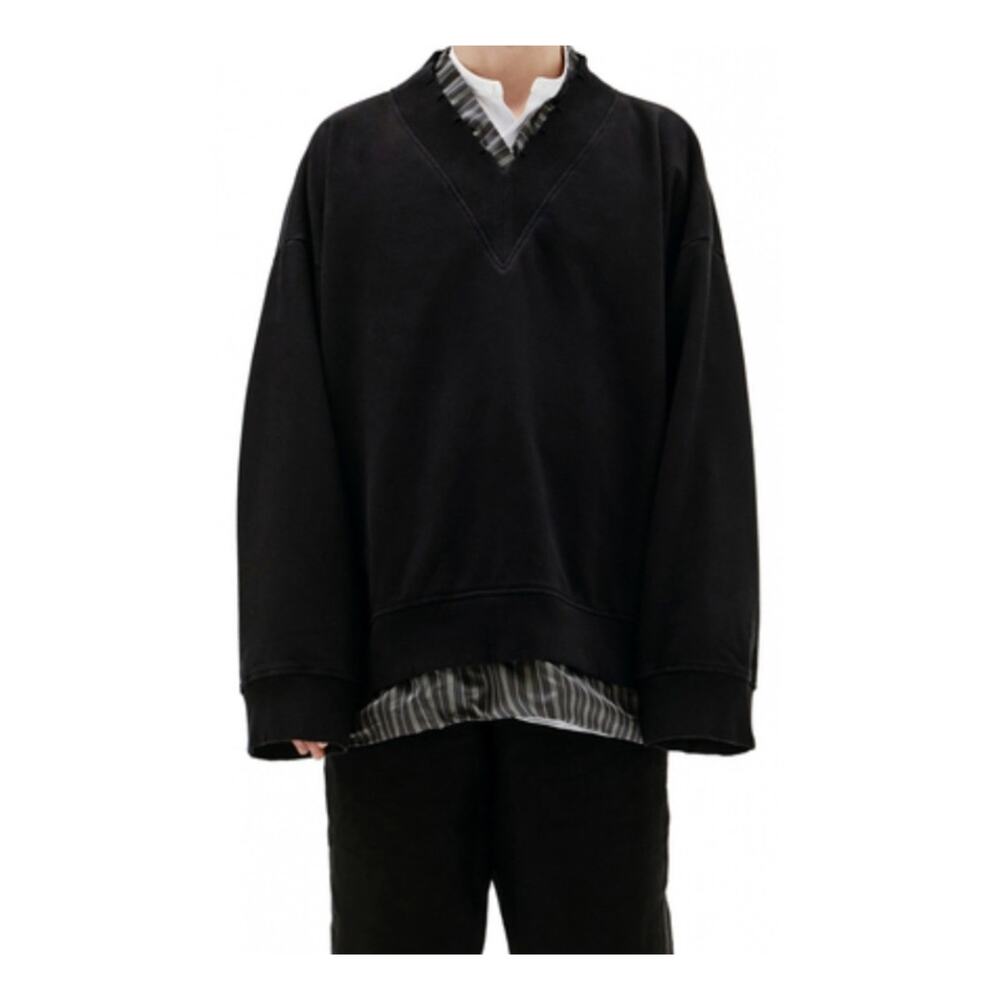 Maison Margiela French Terry Layer Destroyed Sweatshirt IT 50 LG Cotton Viscose